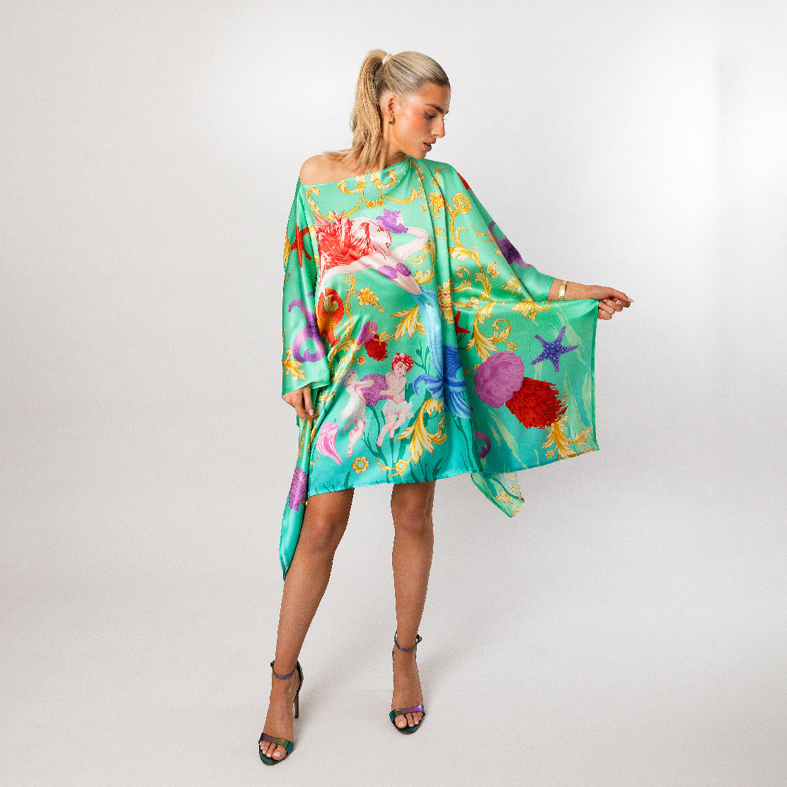 Sofia the Selkie 100% Silk Kaftan (short)