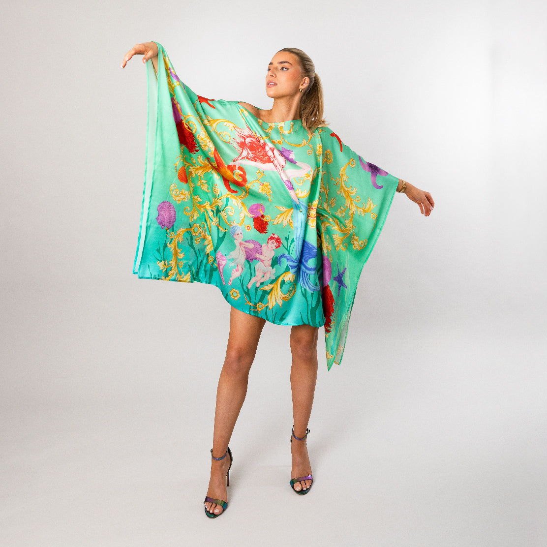 Sofia the Selkie 100% Silk Kaftan (short)