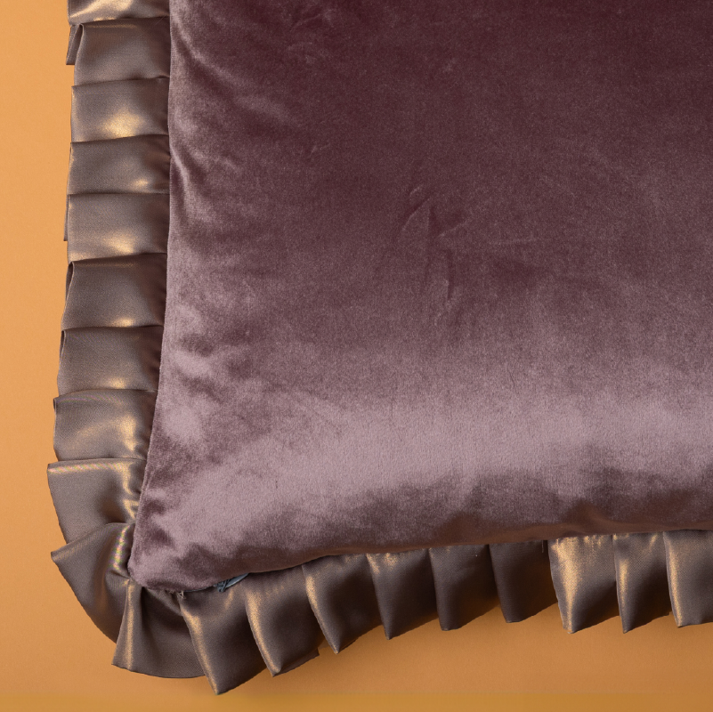 Wedding bouquet Cushion – Cosmic Lilac Stripes (Lands April)