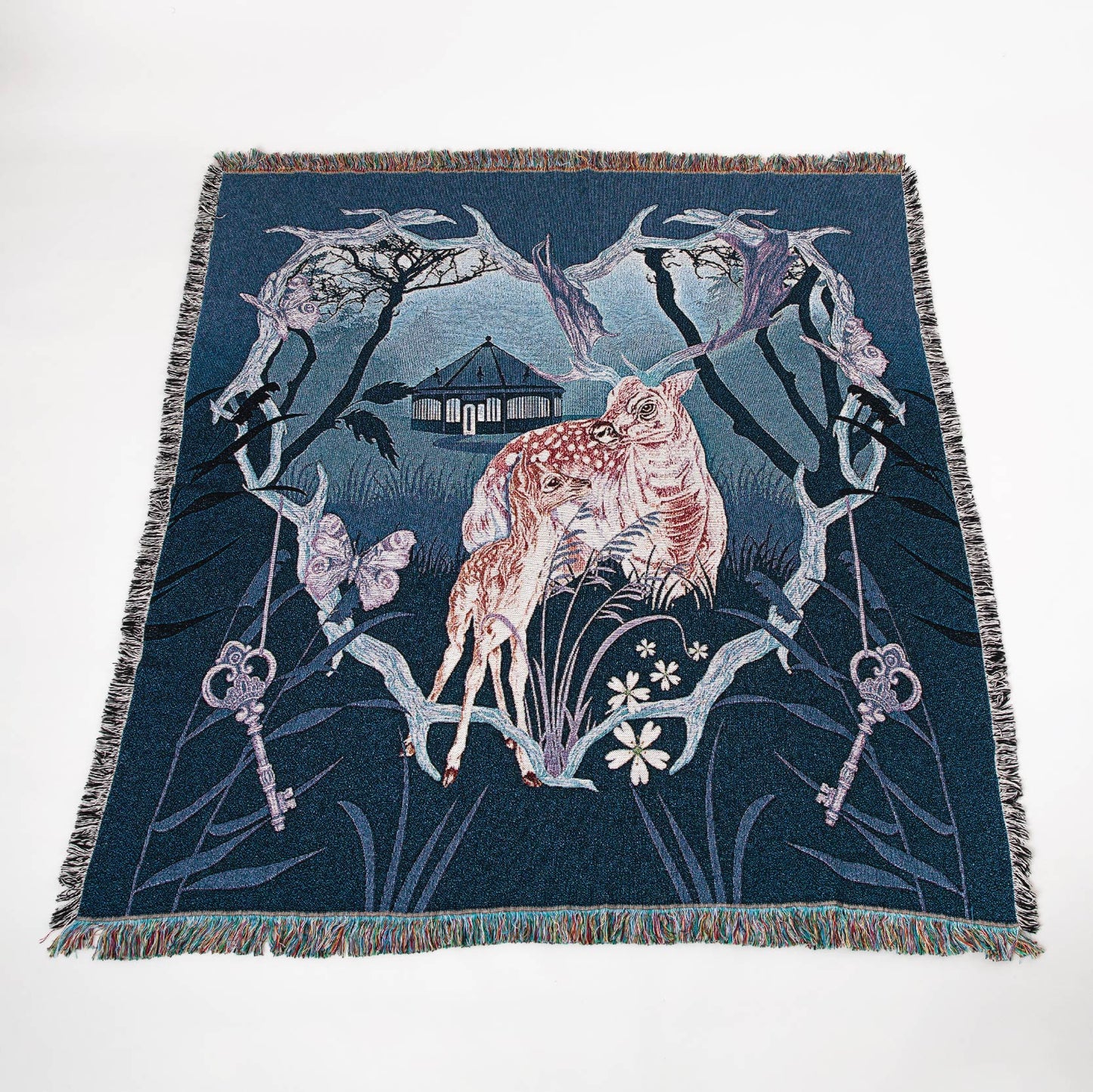 Fallow & Fawn Woven Blanket in Moonlight