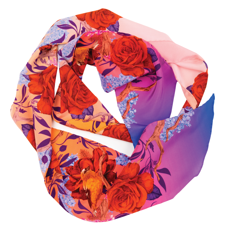 Majestic Sunset Josephine Silk Scarf