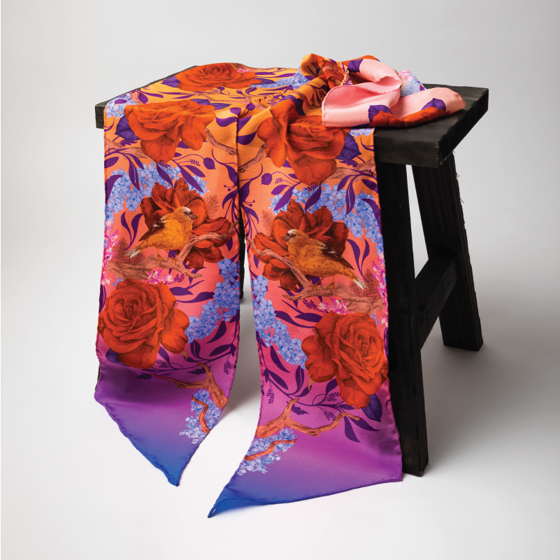 Majestic Sunset Josephine Silk Scarf