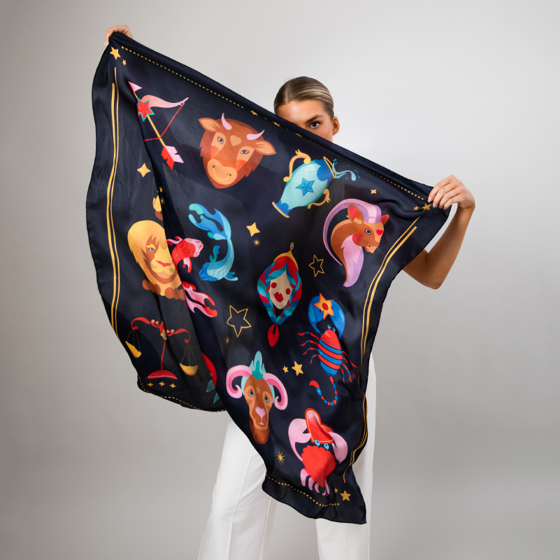 Zodiac Silk Scarf