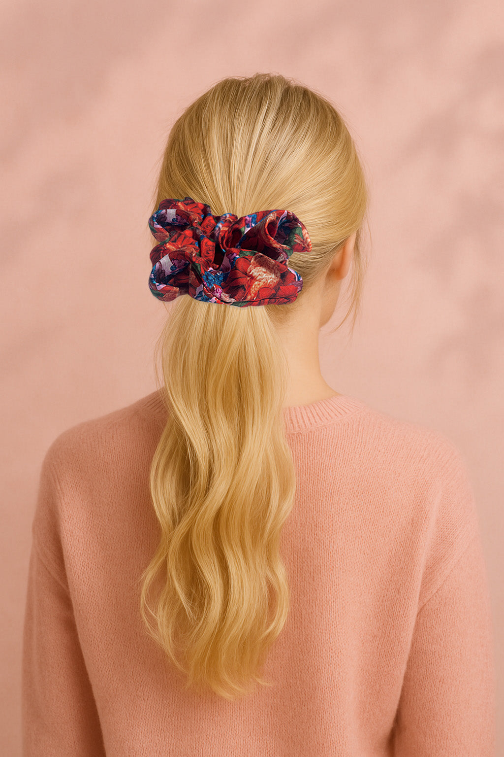 My Grannies Garden Silk Scrunchie