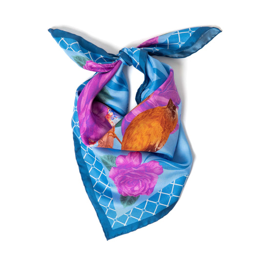Powder Blue Josephine Silk Scarf (Small)