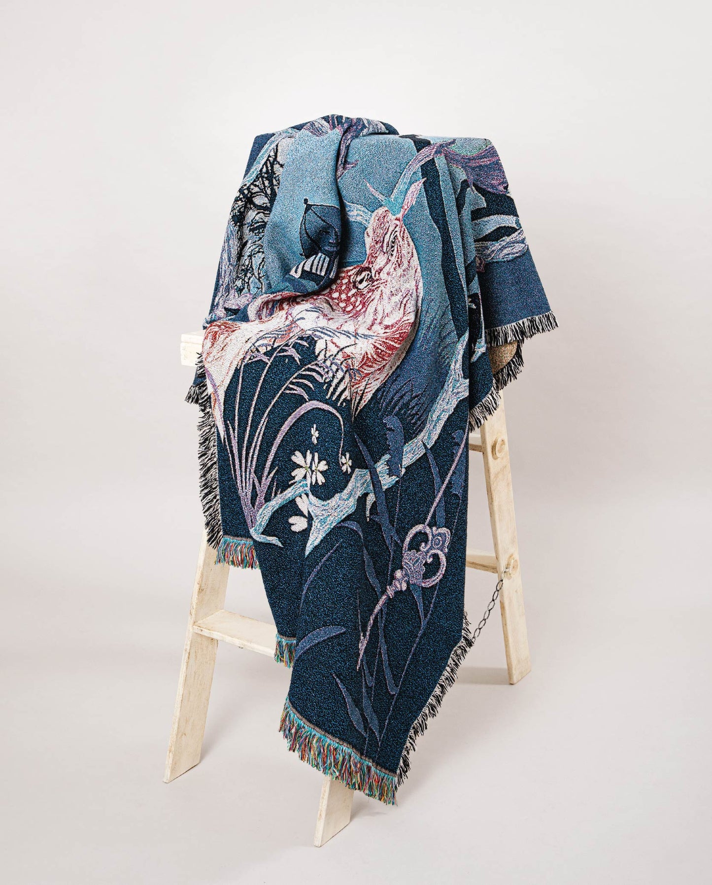 Fallow & Fawn Woven Blanket in Moonlight