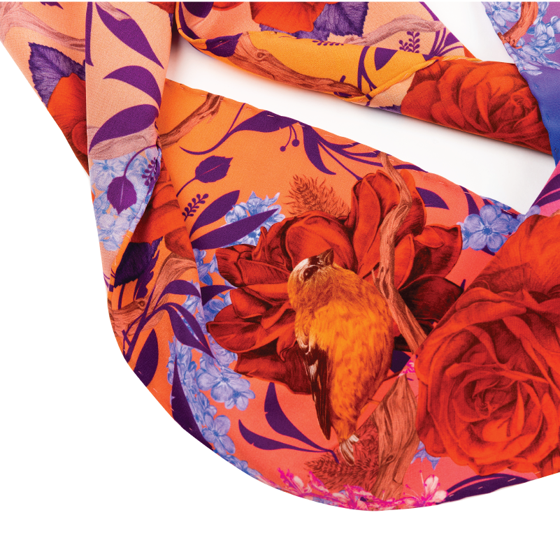 Majestic Sunset Josephine Silk Scarf
