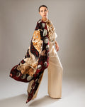 The Original Celtic Tiger — Nocturne Burgundy Silk Scarf