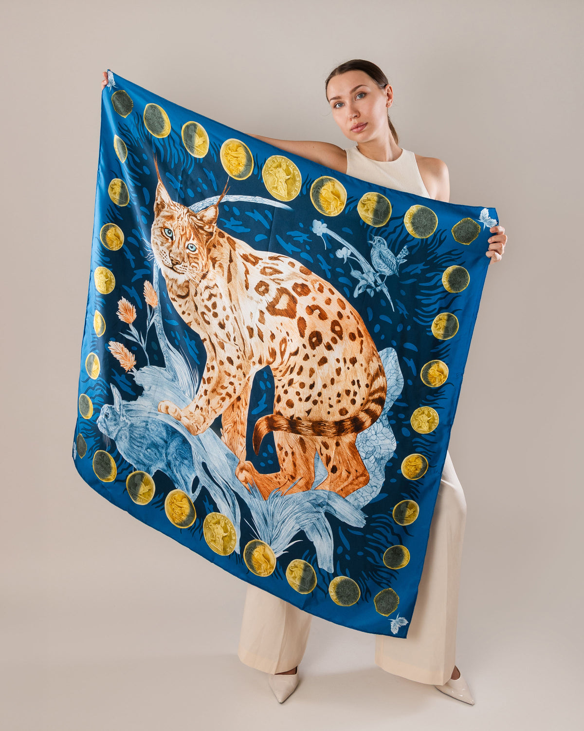 The Original Celtic Tiger — Transformative Teal Silk Scarf