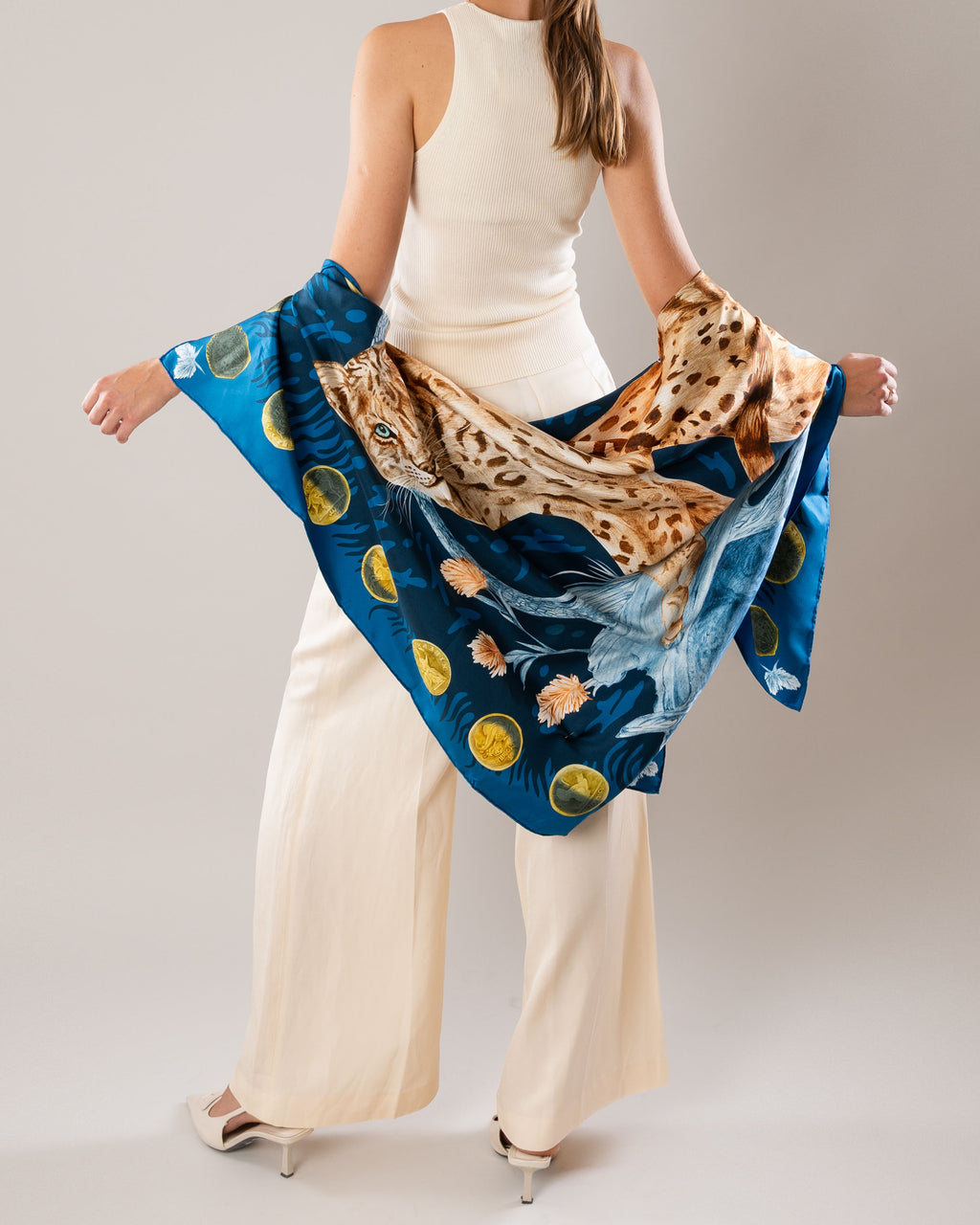 The Original Celtic Tiger — Transformative Teal Silk Scarf