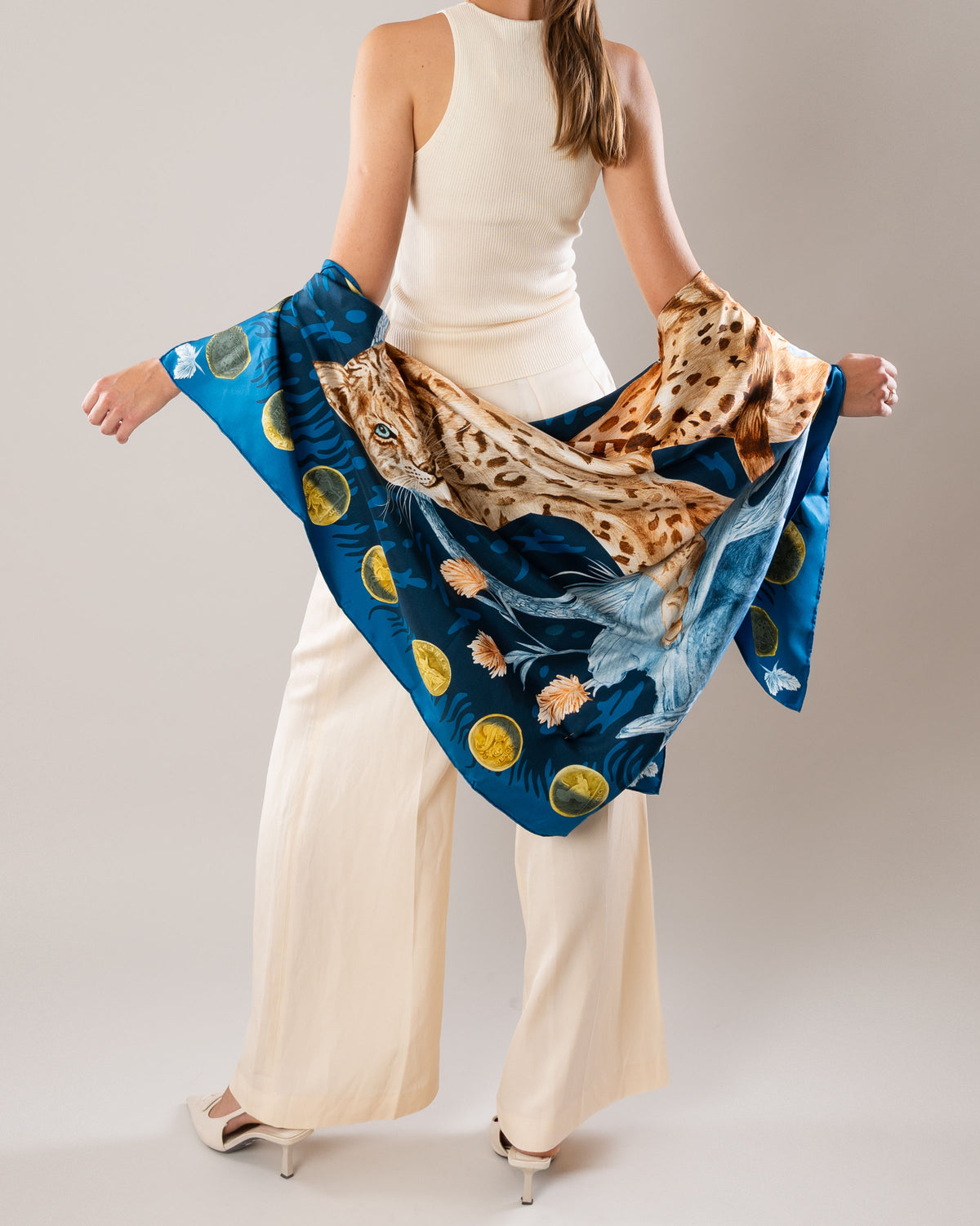 The Original Celtic Tiger — Transformative Teal Silk Scarf