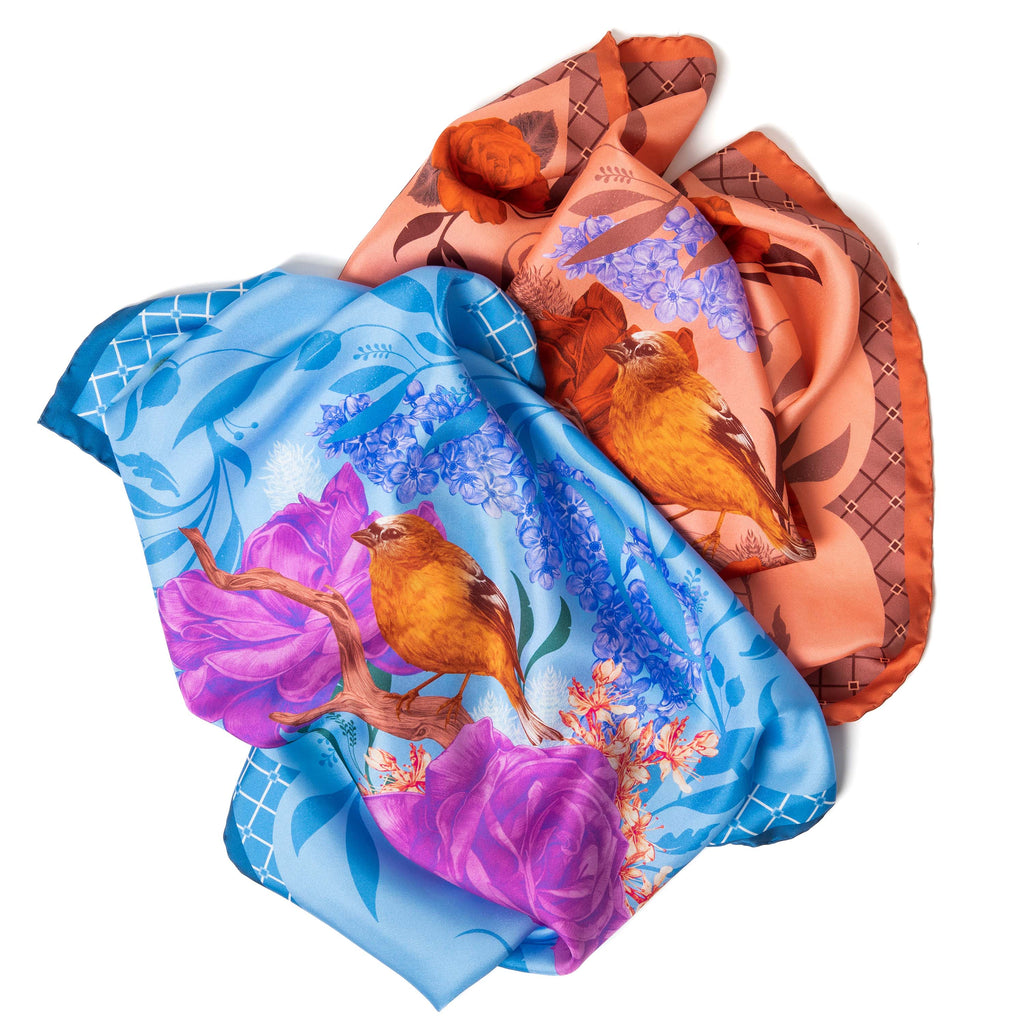 Powder Blue Josephine Silk Scarf (Small)