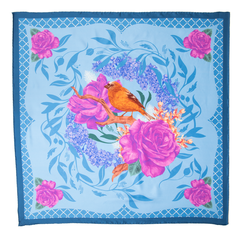 Powder Blue Josephine Silk Scarf