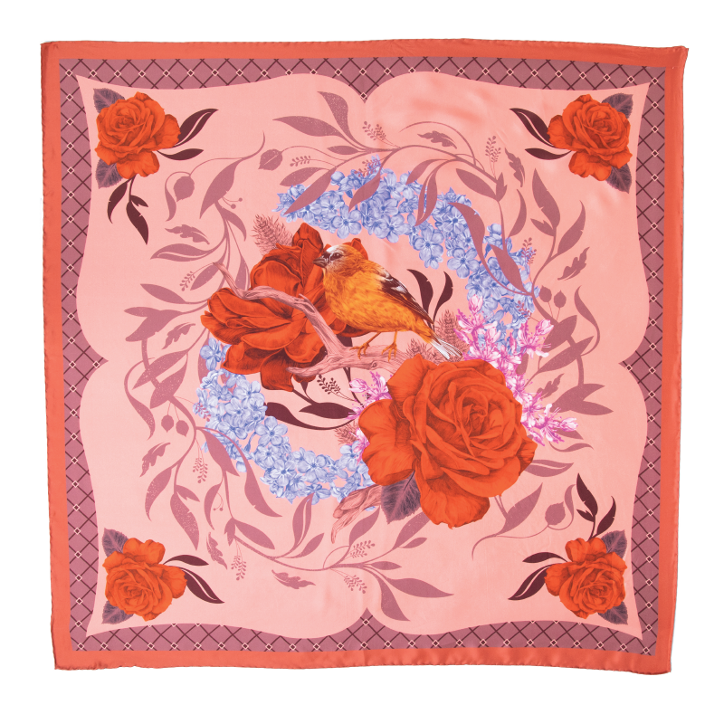 Darling Peach Josephine Silk Scarf