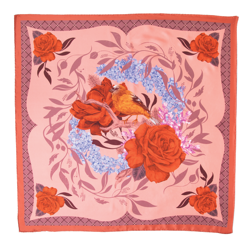 Darling Peach Josephine Silk Scarf